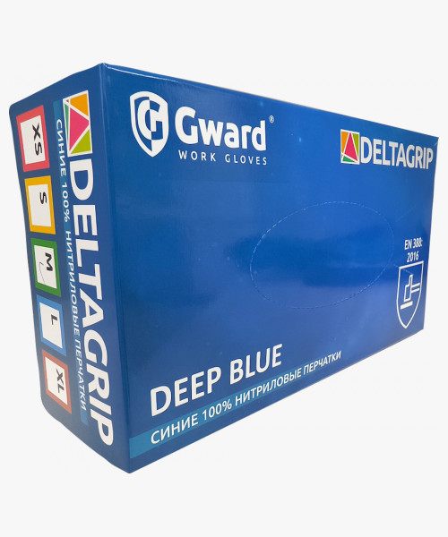 DELTAGRIP Deep Blue Перчатки нитриловые неопудренные синего цвета
