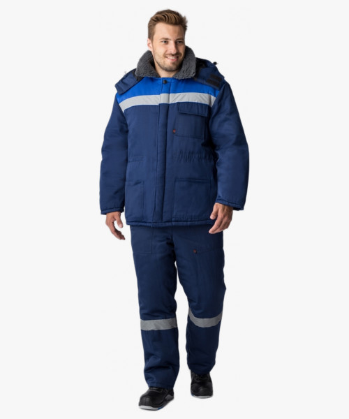 Костюм зимний Труженик-Ультра-2 IMP (тк.Смесовая,210) п/к, т.синий/васильковый
