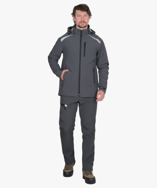 Куртка СИРИУС-СПЕЙС софтшелл т.серая