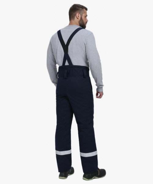 Костюм сварщика зимний Велд-СОП 1 кл.защиты (тк.Хлопок ОП,350) брюки, т.синий/красный