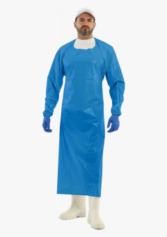 Фартук ЛАРИСАН КОМБО полиуретановый с рукавами (90х140) синий (ФАР015)