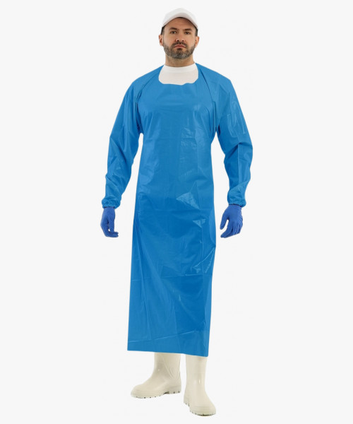 Фартук ЛАРИСАН КОМБО полиуретановый с рукавами (90х140) синий (ФАР015)