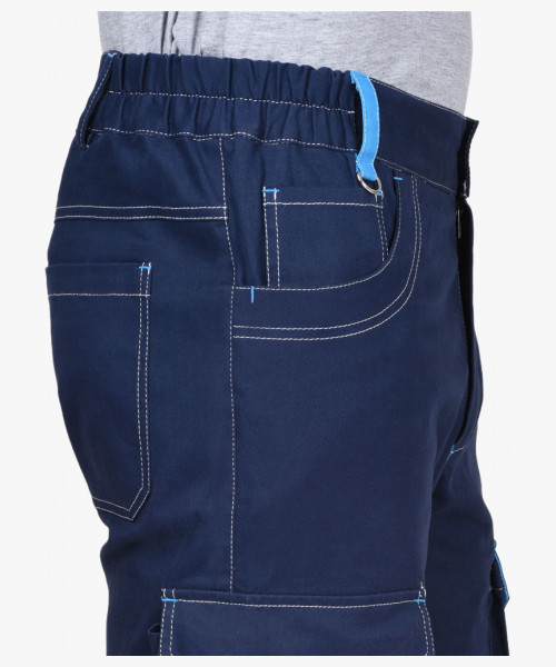 Брюки СИРИУС-ДЖЕТ синие с голубым тк. мех. стрейч с ВО