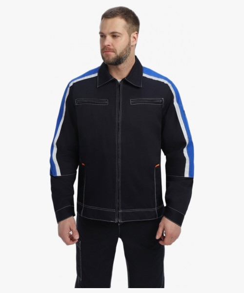 Костюм Джет IMP (тк.Саржа,320) п/к, т.синий/васильковый