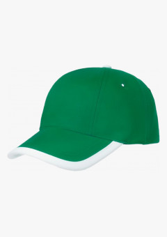 Бейсболка Honor, зеленая с белым кантом