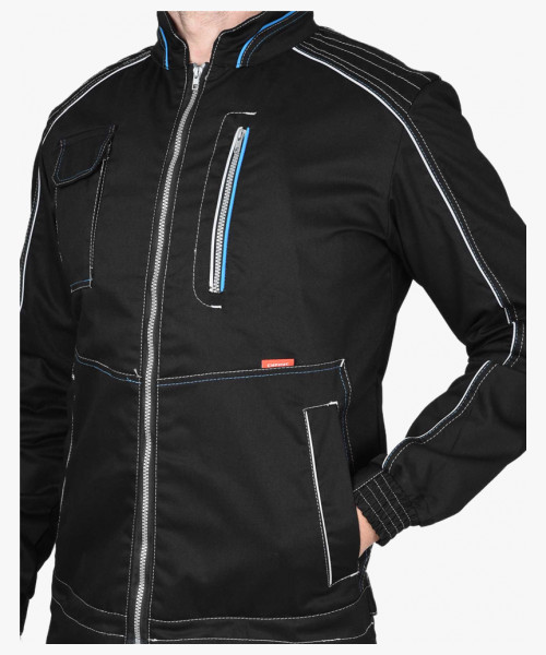 Костюм мужской СИРИУС-АЛЕКС куртка, полукомбинезон, чёрный