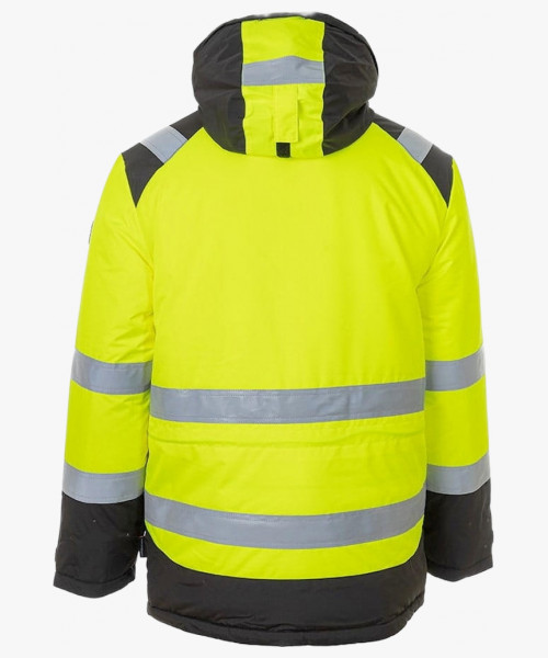 Куртка-парка сигнальная зимняя Brodeks KW217, цвет жёлтый, чёрный