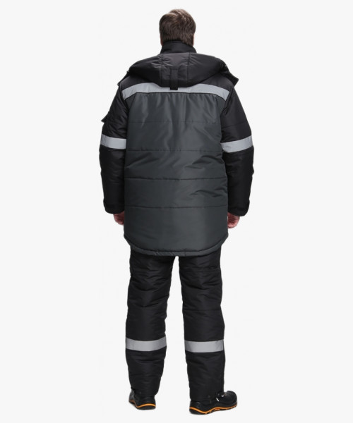 Костюм зимний Беркут СОП CH (тк.Таслан) п/к, черный/т.серый