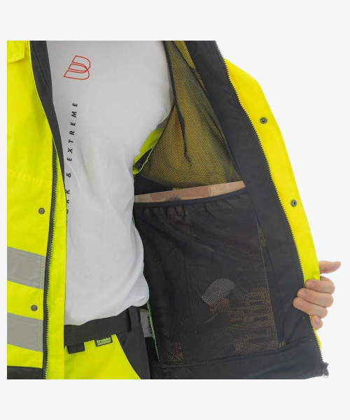 Куртка сигнальная Brodeks KS225, цвет жёлтый, чёрный