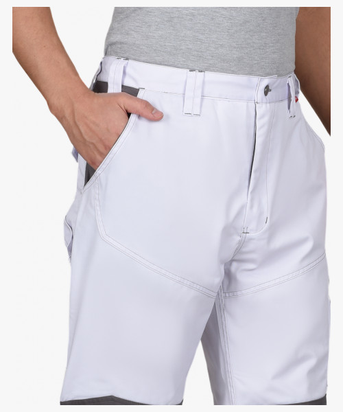 Костюм СИРИУС-ЦИТРИН куртка, брюки белый со средне-серым