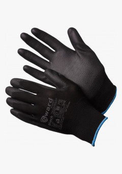 Перчатки Gward нейлоновые с полиуретановым покрытием, черный, PU1001