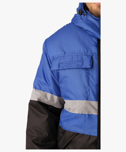 Костюм зимний Мегрес-2 СОП (тк.OxLine,90) п/к, васильковый/черный