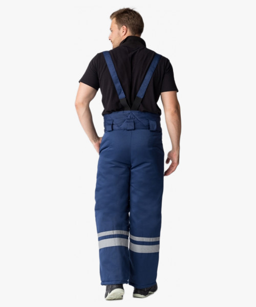 Костюм зимний Горизонт-Люкс (Смесовая, 210) брюки, темно-синий/васильковый