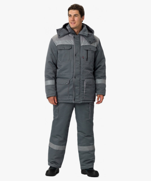 Костюм зимний Нейч-2 СОП (тк.Смесовая,210) п/к, серый/св.серый