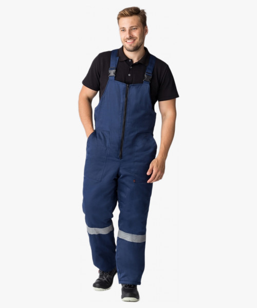 Костюм зимний Труженик-Ультра-2 (тк.Смесовая,210) п/к, т.синий/васильковый