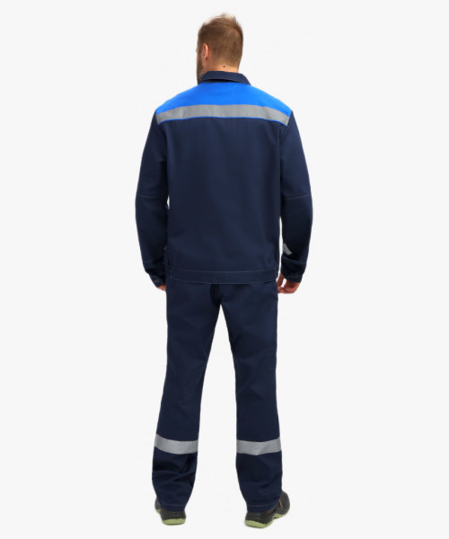 Костюм Лигор-1 СОП (тк.Саржа,250) брюки, т.синий/васильковый