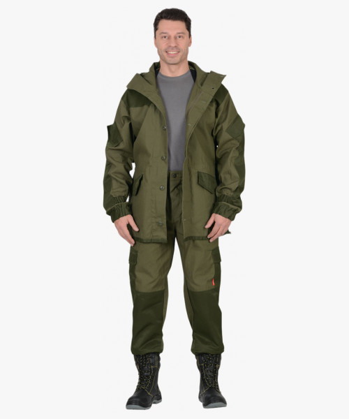 Костюм СИРИУС-ГОРКА куртка, брюки, помочи (полотно палаточное) олива