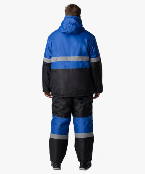 Костюм зимний Мегрес-2 СОП (тк.OxLine,90) п/к, васильковый/черный