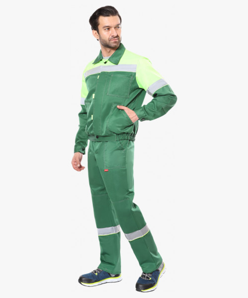 Костюм СИРИУС-ЛЕГИОНЕР куртк. , брюки зелёный с лимонным и СОП