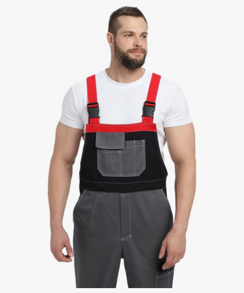 Костюм Вектрон-2 (тк.Смесовая МВО,240) п/к, серый/черный/красный