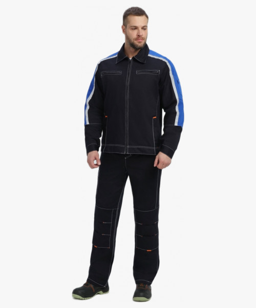 Костюм Джет IMP (тк.Саржа,320) п/к, т.синий/васильковый