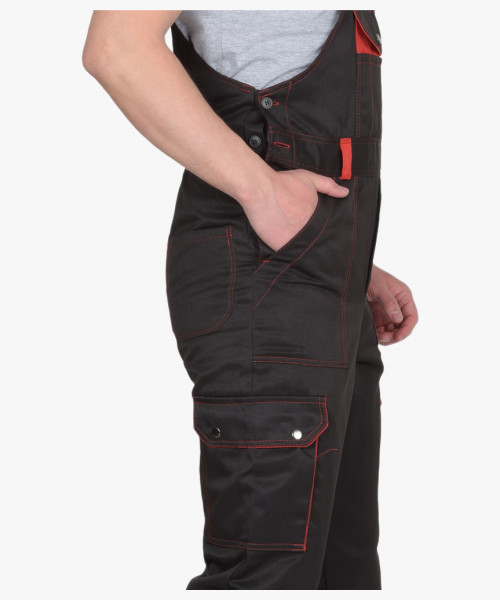 Костюм СИРИУС-ТИТАН куртка, п/к черный с красным с СОП