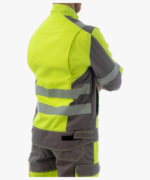 Куртка мультизащитная Brodeks MS28-61, цвет жёлтый, серый