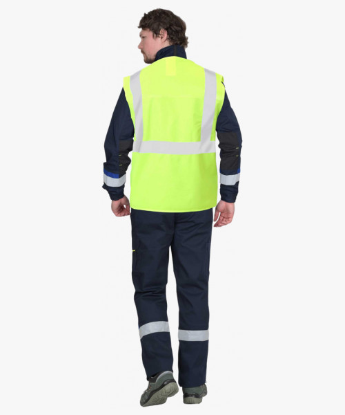 Жилет сигнальный SIRIUS класс 1, 3 СОП (трик.100 гр/м2) лимонный