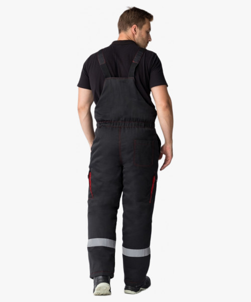 Костюм зимний Титан (Смесовая, 210) п/к, черный/красный