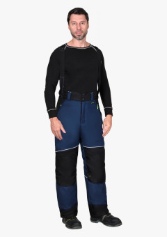 Брюки мужские зимние СИРИУС-АРКТИКА, тёмно-синие с черным
