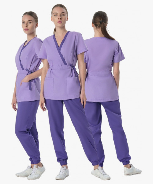 Костюм женский Симпл-001 (тк.Смесовая,120) MedLine, фиолетовый/сирень