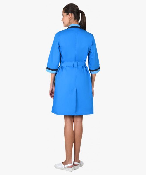 Халат СИРИУС-ФЛОРА женский тёмно-голубой (СТ)