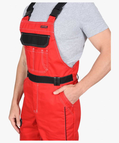 Костюм СИРИУС-ПРЕСТИЖ куртка, полукомбинезон красный с черным