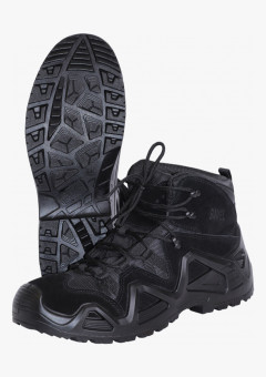 Ботинки СИРИУС-ДОЗОР замша (черные), ПУ-Нитрил