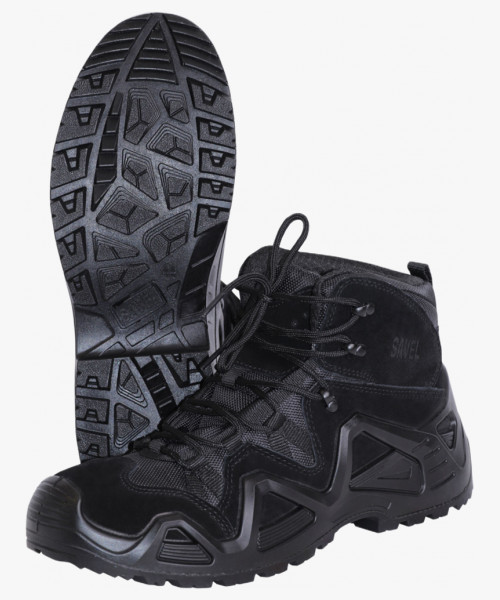 Ботинки СИРИУС-ДОЗОР замша (черные), ПУ-Нитрил