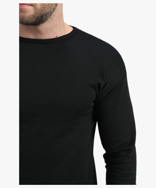 Белье трикотажное с начесом (тк.Трикотаж,205), черный