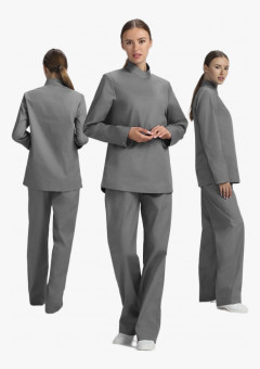 Костюм женский ХАССП-Стандарт NEW (тк.Смесовая,160), серый