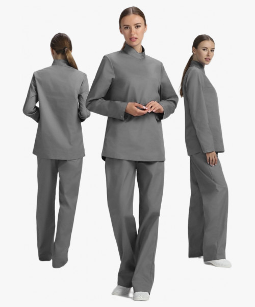 Костюм женский ХАССП-Стандарт NEW (тк.Смесовая,160), серый
