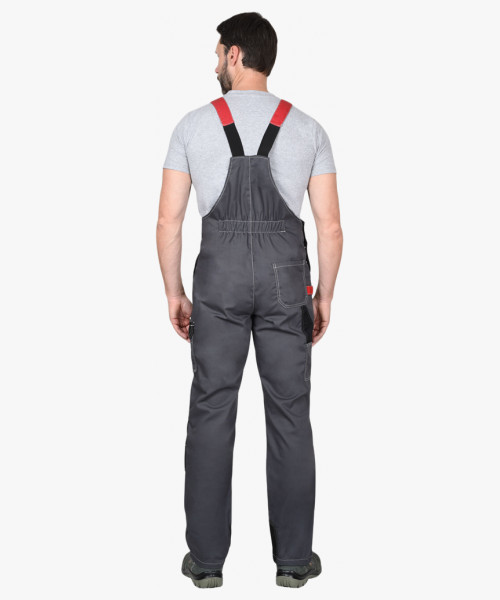 Полукомбинезон СИРИУС-ФАВОРИТ-МЕГА серый с красным, черным и СОП