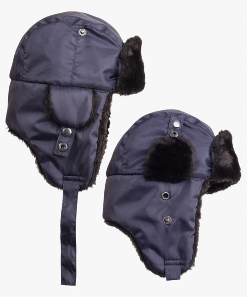 Шапка-ушанка СИРИУС-ЕВРО плюс т.синяя (тк. Оксфорд)