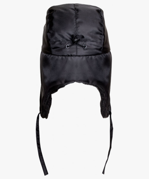 Шапка-ушанка СИРИУС-ЛЮКС черная (тк. Оксфорд)