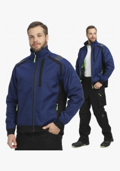 Куртка ProfLineLeader (тк.Софтшел), синий/черный