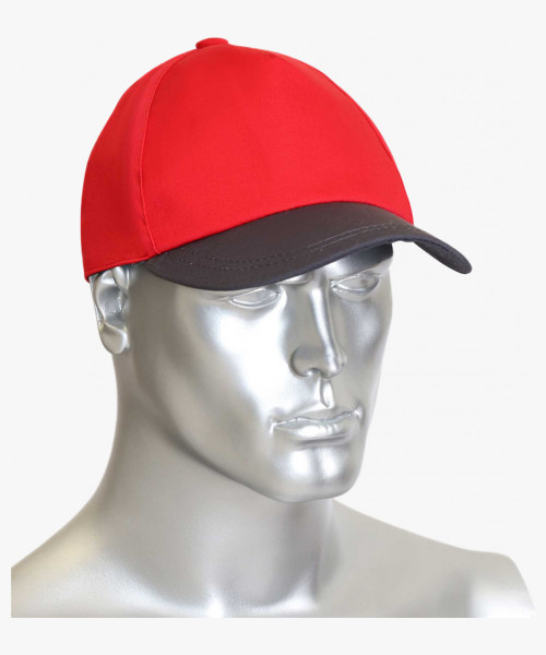 Кепка-бейсболка красная с т.серым