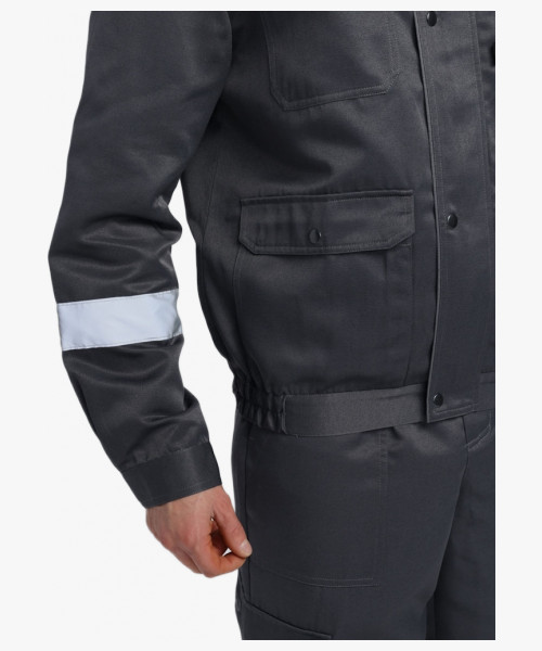 Костюм Нейч-2 СОП с капюшоном К. (тк.Смесовая,210) п/к, т.серый/св.серый