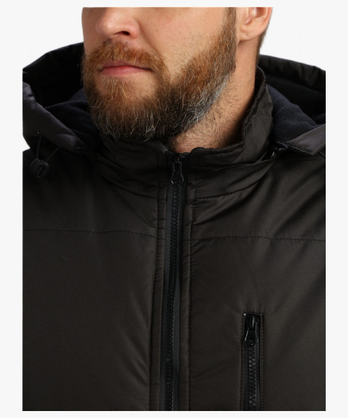 Жилет утепленный с капюшоном Респект (тк.Таслан), черный