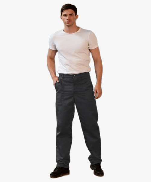 Костюм рабочий (тк.Смесовая,210) брюки, т.серый/оранжевый