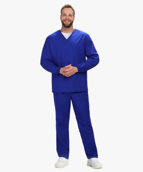 Мужской костюм ХАССП-База (ткань ТиСи, 120), васильковый