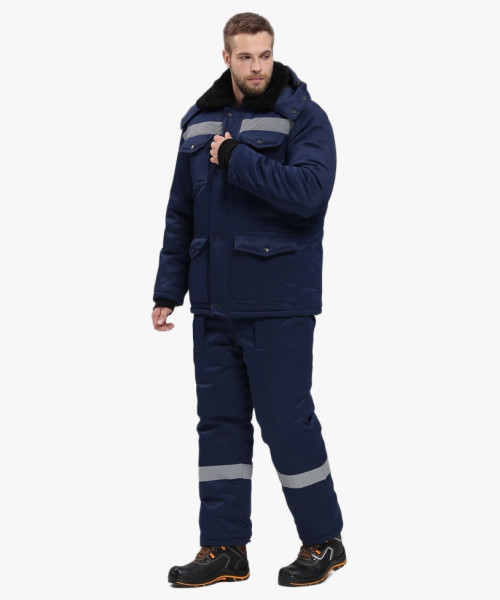 Костюм зимний Мастер NEW (тк.Смесовая,210) п/к, т.синий КОС 940