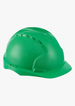 Каска защитная с вентиляцией (с храповиком), зеленая