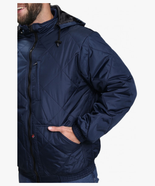 Куртка демисезонная Бомбер-Люкс (тк.Дюспо), т.синий